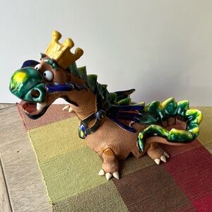 Like NEW! Moderne Ceramic Flying Dragon Incense Holder Figerine